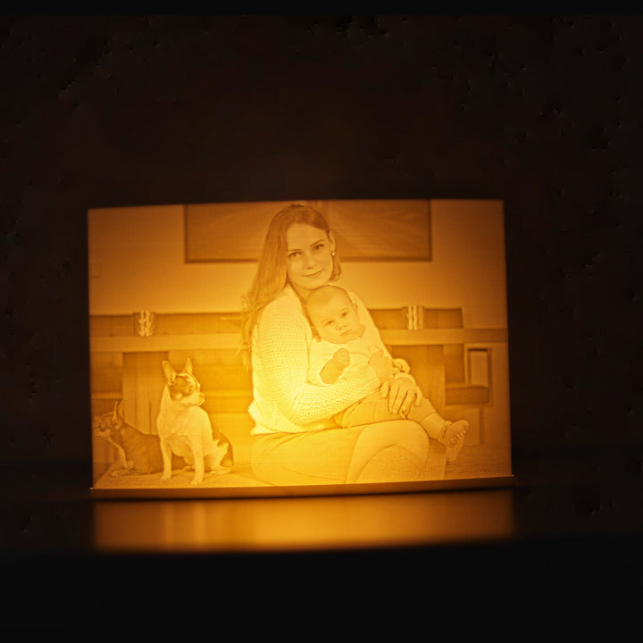 3D-Foto Lithophane inklusive Halter und Fernbedienung