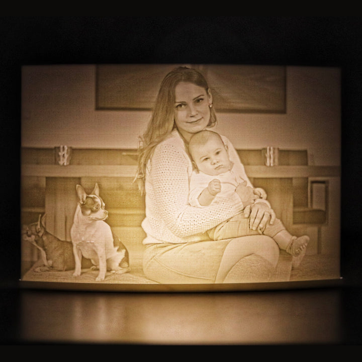 3D-Foto Lithophane inklusive Halter und Fernbedienung