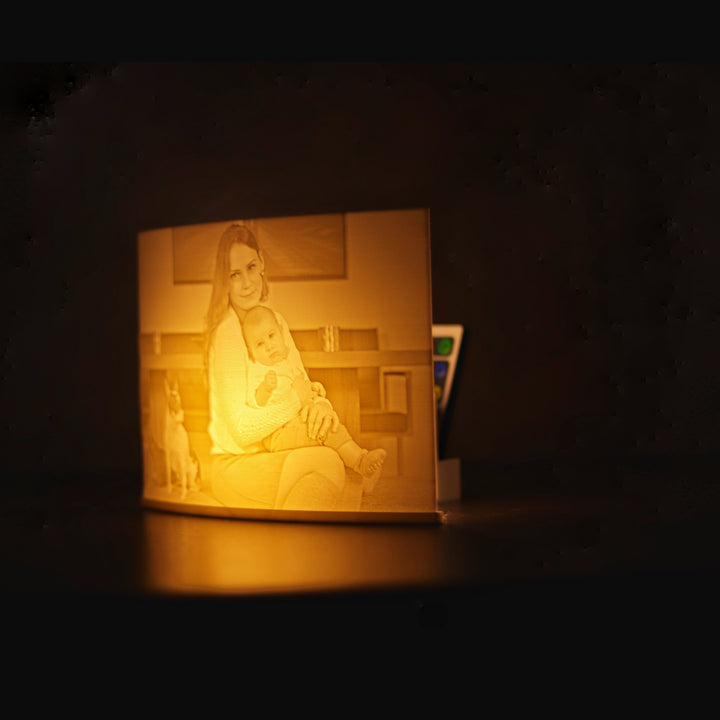 3D-Foto Lithophane inklusive Halter und Fernbedienung