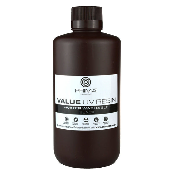 PrimaCreator Value water washable UV-Harz - 1 kg - Schwarz