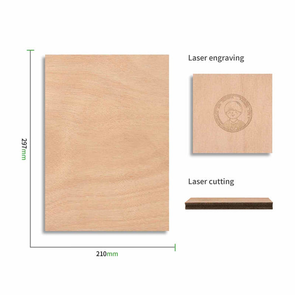 xTool Mahagoni Sperrholz 2,5 mm (6er-Pack)